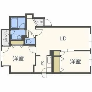 カーサグランデ麻生【101号室】の間取り