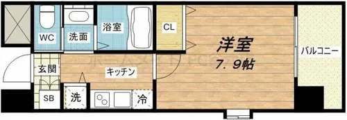 クラウンハイム北心斎橋フラワーコート【11階】の間取り