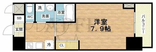 S-RESIDENCE堺筋本町Uno【8階】の間取り