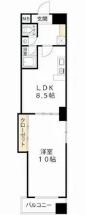 CITY SPIRE上町台【4階】の間取り