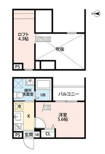 CRASTINE高畑【105号室】の間取り
