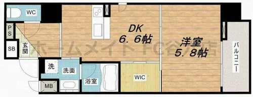 アザレア梅田【8階】の間取り
