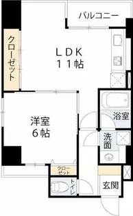 K-CRAFT UMEDA161【2階】の間取り