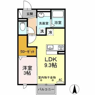 メゾン ラ・ヴェリテ A【103号室】の間取り