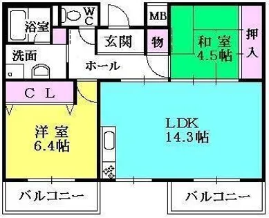 メゾンミルテ【202号室】の間取り