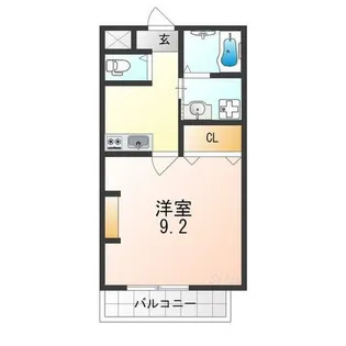 ジーイートワ【2階】の間取り