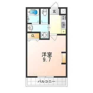 ジーイートワ【4階】の間取り