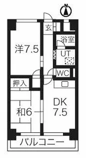 コスモハイム七番町【12階】の間取り