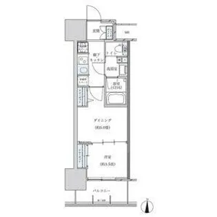 パークアクシス名古屋山王【308号室】の間取り