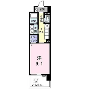 belle・franc 祥鳥橋【2階】の間取り