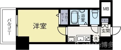 福岡県福岡市博多区堅粕1丁目【マンション】の間取り