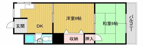 メゾン阪南【6階】の間取り