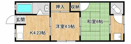 大阪府豊中市服部南町1丁目【アパート】の間取り