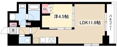 OKBアヴェニール菊井町【0401号室】の間取り