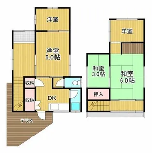 大阪府大阪狭山市池尻中1丁目【一戸建】の間取り