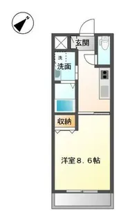 シャインキャッスル【2階】の間取り
