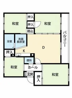 しらかば公園前(旧国家公務員宿舎)【4階】の間取り
