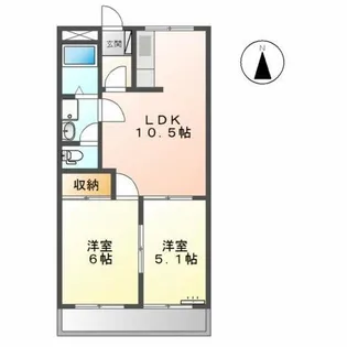 プレステージ薬師Ⅱ【1階】の間取り