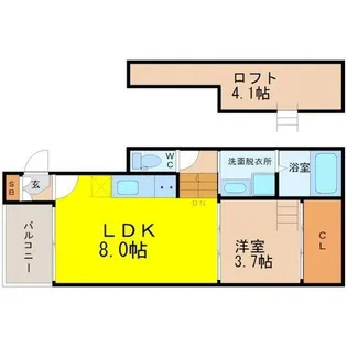 1SLDKの間取り画像