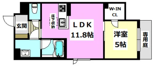 La maison marron【103号室】の間取り