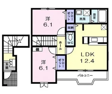 カーサグランデ【0204号室】の間取り