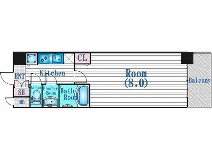 ディクス福島レジデンス【8階】の間取り