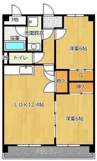 ティアラ八熊通【3階】の間取り