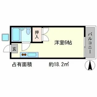 シティハイツ近衛【1階】の間取り