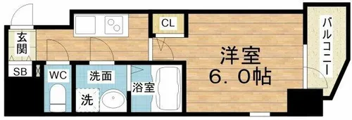 エスリード ザ・グラン天六【15階】の間取り