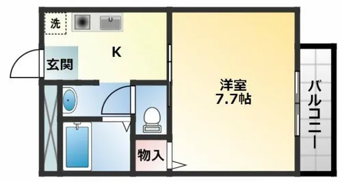 ヴィラ・ソレイユB棟【2階】の間取り