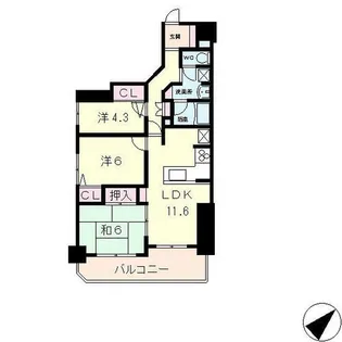 コスモ守山1番館【3階】の間取り