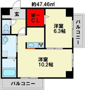 CoCoメゾン【602号室】の間取り