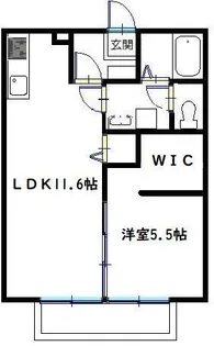 サンライズM(借上)【1階】の間取り