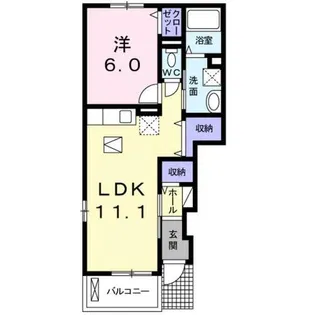 アルベーロディリモーネⅡ【1階】の間取り
