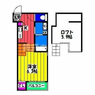 ハーモニーテラス麦野Ⅱ【2階】の間取り