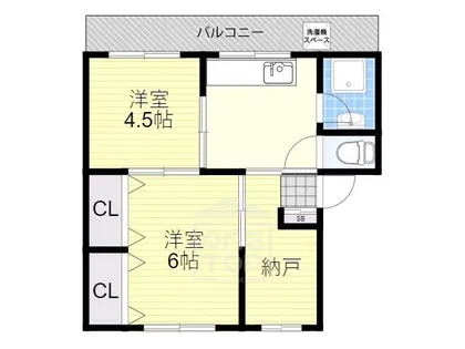 鳥飼マンション【3階】の間取り