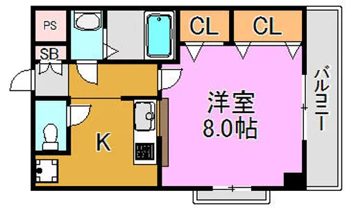 カーサエスパシオ【5階】の間取り