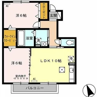 クレセント B棟【1階】の間取り