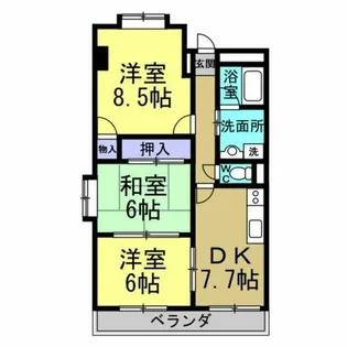 グランメール竹内【3階】の間取り