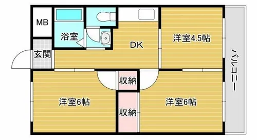 椋本マンション【1階】の間取り