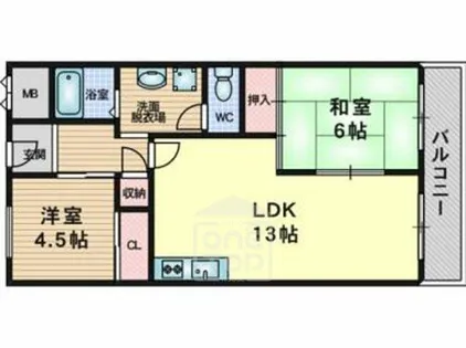 ロイヤル千里丘【2階】の間取り