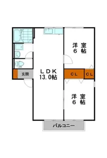 ア・カインドネス【2階】の間取り