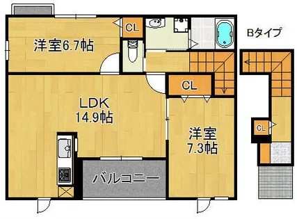 ノイハウスA【2階】の間取り