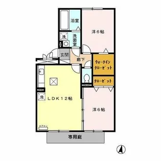 セジュール和幸 B【1階】の間取り