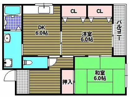 ブルージュ喜志【5階】の間取り