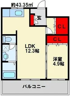 クラシオン木町アネックス【708号室】の間取り