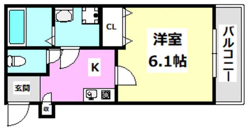 Y’sハイツ【201号室】の間取り