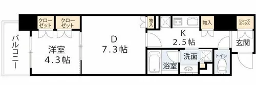 パークアクシス本町【3階】の間取り