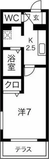 ヨーロピアンシャレー住吉【201号室】の間取り