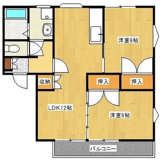 上津コーポ E棟【2階】の間取り